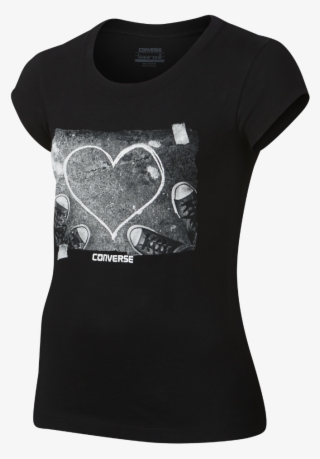 Converse Chalk Heart Big Kids' T Shirt (xs - Shirt