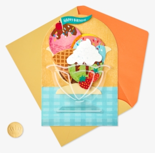 Ice Cream Sundae Pop Up Birthday Card - Gelato