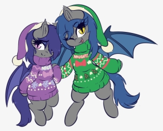 Wickedsilly, Bat Pony, Bat Pony Oc, Christmas, Clothes, - Cartoon