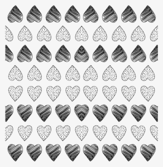 Black And White Valentine's Day Hearts Cute Valentines - Triangle