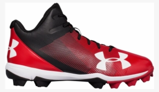 Under Armour Leadoff Kids Baseball Cleats - Red Youth Under Armour Baseball Cleats
