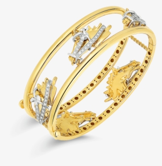 Roberto Coin Slim Cheval Bangle With Diamonds - Engagement Ring