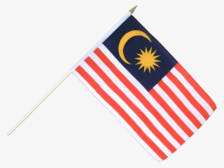 Hand Waving Flag 12x18" - Malaysia Flag With Stick