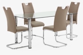 Image For Kitchen Set With Glass Table Top From Economax - Chair