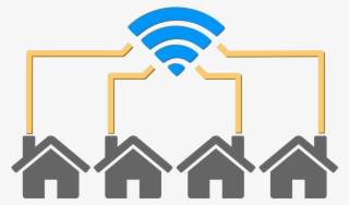 26 Octbetterwifi Houses Connected To Wifi Symbol To - Connected Home