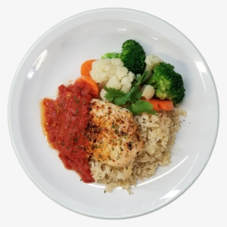 Marinara Chicken Breast With Brown Rice & Vegetables - Broccoli
