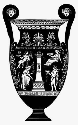 Vector Black And White Download Big Image Png - Black And White Ancient Greek Pots