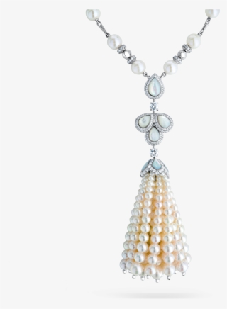 Tassel Necklace With Akoya Pearl - Pendant