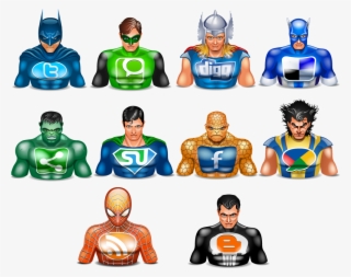 Icons Social Superheros - Superman Icon