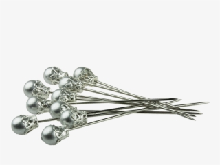 10 Silver Crown Pins - Body Jewelry