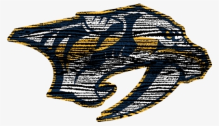 Nashville Predators 2011-present Primary Logo Distressed - Nashville Predators