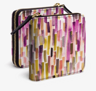 Dailyobjects Colorful Brushstrokes Purple Zip Wallet - Handbag