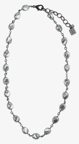 18" Petite Platinum Baroque Pearl Necklace - Choker
