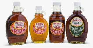Bottles Of Various Kinds Of Roth's Pure Maple Syrup - Bottle