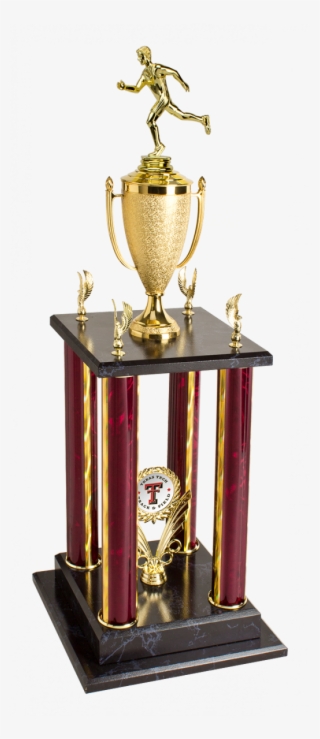 4 Column Trophy For Running Events - Soccer Trophy
