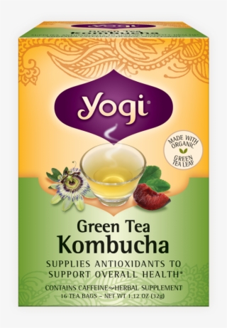 Green Tea With Kombucha, 16 Bags - Yogi Green Tea Kombucha