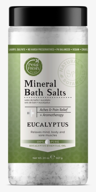Mineral Bath Salts 100% Pure Eucalyptus Essential Oil - Bathing
