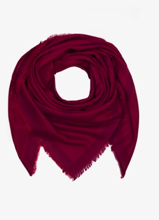 Amaryllis Burgundy Merino Wool Scarf Wrapped