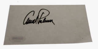 Arnold Palmer Autographed Signed Index Card Cut Signature - Paper