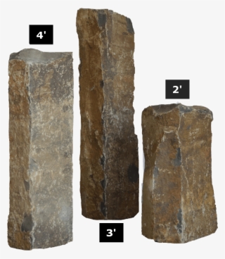 Regal Canyon Basalt Column Brown Shorter Sizes Labeled - Wood