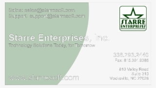 Starre Business Card Png - Paper