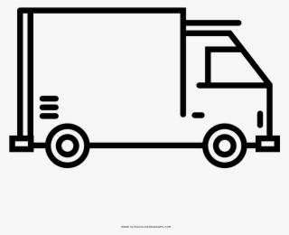 Delivery Truck Coloring Page - Camion Dibujo Png