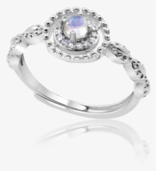 Runda Moonstone White Gold Ring - Engagement Ring