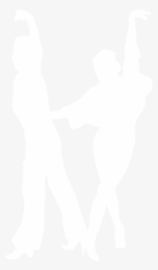 Silhouette Of Mature Paired Dancers - Silhouette