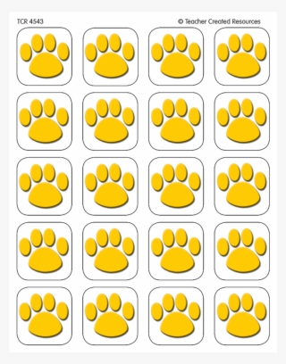 Tcr4543 Gold Paw Prints Stickers Image - Smiley
