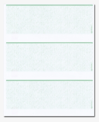 Blank Business 3/page Check Paper - Paper