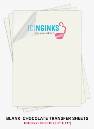 Icinginks™ Prime Blank Chocolate Transfer Sheets A4 - Girl Baby Shower Invitations Blank Templates