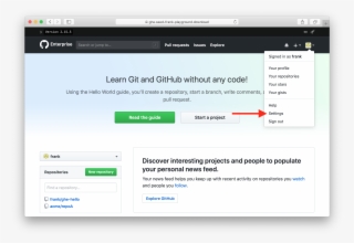 Click Github Enterprise Settings - Web App Tabs