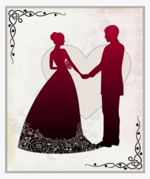 Download Wedding Couple Red Png Clipart Wedding Invitation - Png Design For Wedding