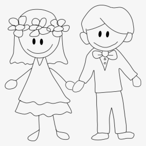 Weddingcouple 1,281×1,280 Pixels - Wedding Couple Drawing Png