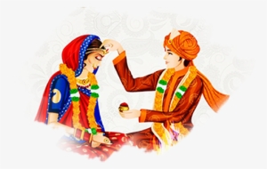 Wedding - Hindu Wedding Couples Clipart Transparent PNG - 505x378