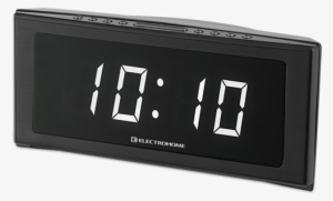 Clock Transparent Digital - Electrohome 1.8" Jumbo Led Alarm Clock Radio Tuner,
