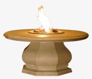 Chat Height Octagon Fire Pit Table With Concrete Top