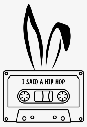 Easter Hip Hop Bunny Cut File Png - Cassette Tape
