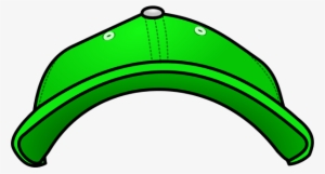 Capped Clipart Front View - Green Baseball Cap Clipart