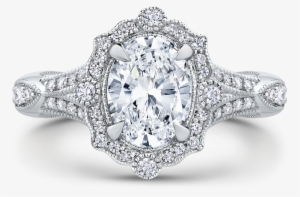 18k White Gold - Oval Diamond Ring