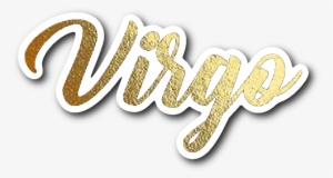 Virgo Gold Lettering Vinyl Sticker - Zodiac
