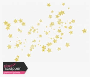 Spookalicious Yellow Star Stamp - Transparent Background Glitter Stars