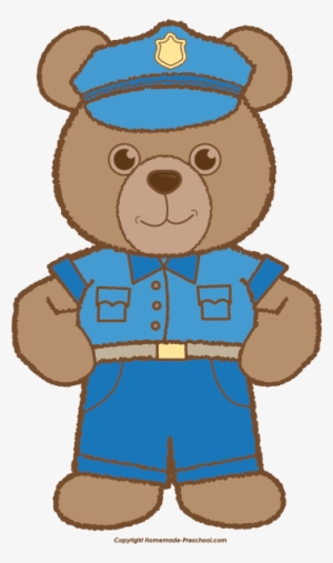 Police Clipart Bear - Teddy Bear Police Cartoon