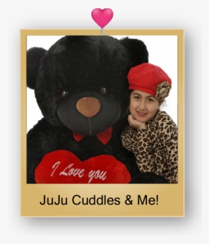Juju Cuddles Giant Black Teddy Bear - Life-size