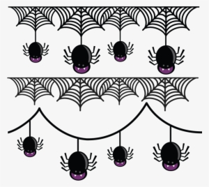 Cute Halloween Border Png - Spider Borders