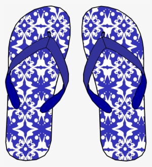 This Free Icons Png Design Of Blue Pattern Flip Flops