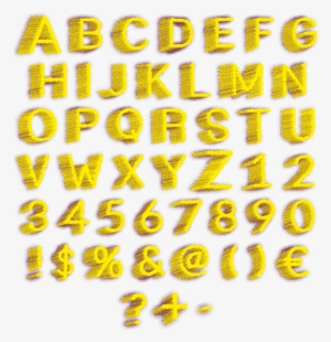 Yellow Magnetic Typeface - Yellow