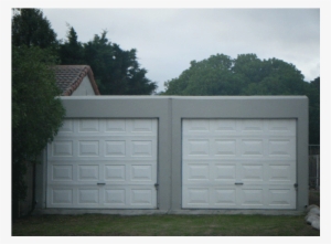 2 X Single White Cardinal Block Fibreglass Tip Up Doors - Garage Door