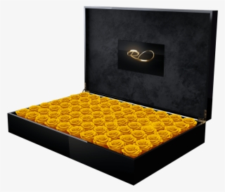 Video Flower Box Presidential With 70 Preserved Yellow - Bed Frame