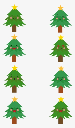 Kreskówka Choinka Wigilia Boże Narodzenie Obraz Png - Christmas Tree